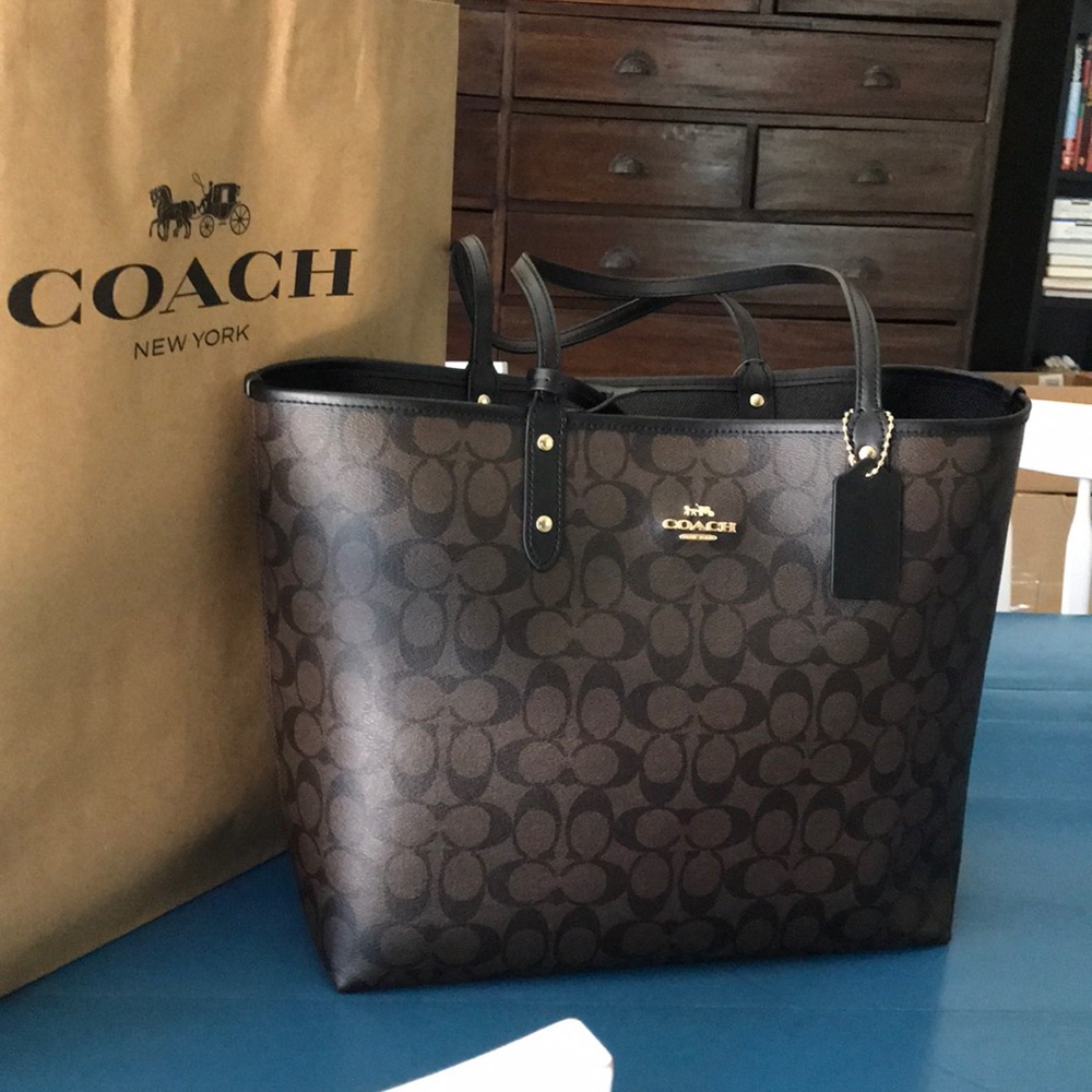 COACH Reversible PVC Logo Tote